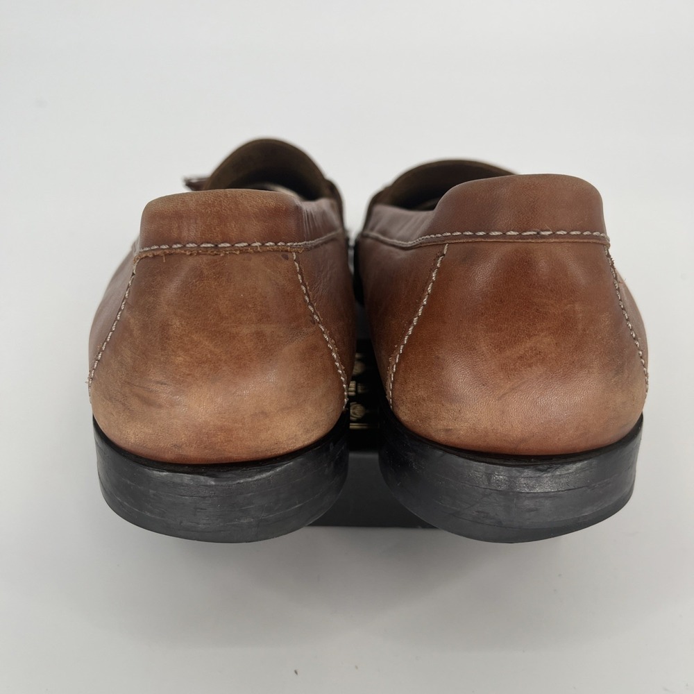 Cole Haan Pinch Men's Size 12 Dress Shoes Brown Leather Tassel Moc Toe Loafers - Picture 3 of 7